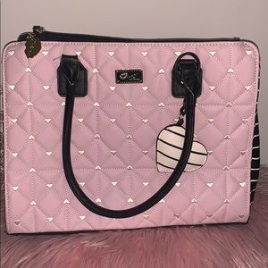 Baby pink Betsey Johnson purse